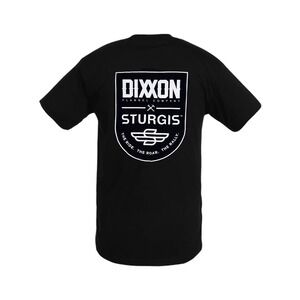 New DIXXON STURGIS RIDE ROAR‎ RALLY BADGE T-SHIRT BLACK - MENS large